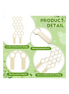 KASTWAVE 3 Pack Small Trellis for Potted Climbing Plants Trellis Starter Holder for Indoor Outdoor Garden Decor Wooden Honeycomb Potted Plants Flower Stem Vine Climbing Training Support Pole Accessories  - Image 4