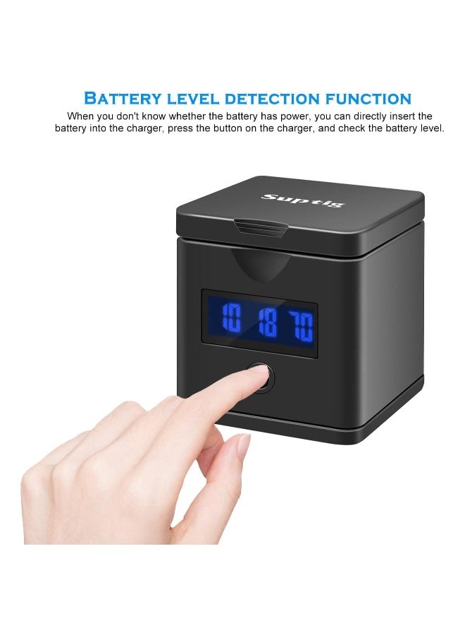 Battery Charger Compatible for GoPro Hero 12, Hero 11, Hero 10, Hero 9 Black, 3-Channel Battery Charger Station for Gopro Hero 12/11/10/9 - Image 2