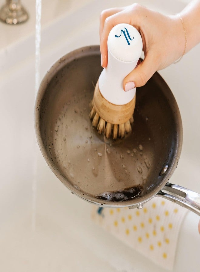 Nellie's Dish Stick + 2 Refills - Dish Soap Dispenser & Scrubber in One - Includes Refillable Soap - Built-In Brush - Twist-Up Design - Reusable, Planet-Conscious, Mess-Free Cleaning (Made in Canada) - Image 2