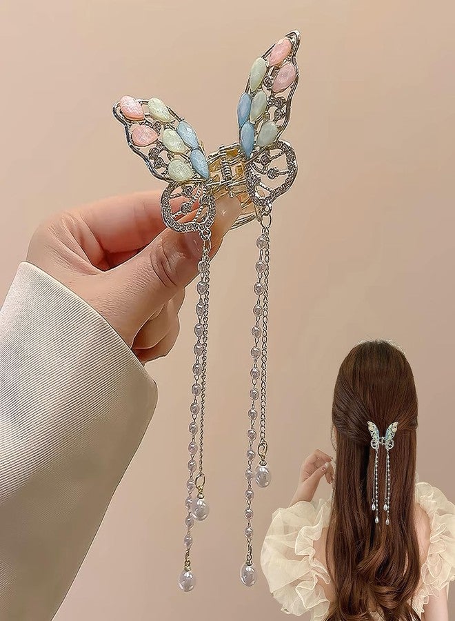 Puisa Small Butterfly Hair Clips, Metal Claw Clips for Women, Cute Fashion Accessories, Lovely Barrettes Set Non-slip for Girls Kids 2PCS - Image 4
