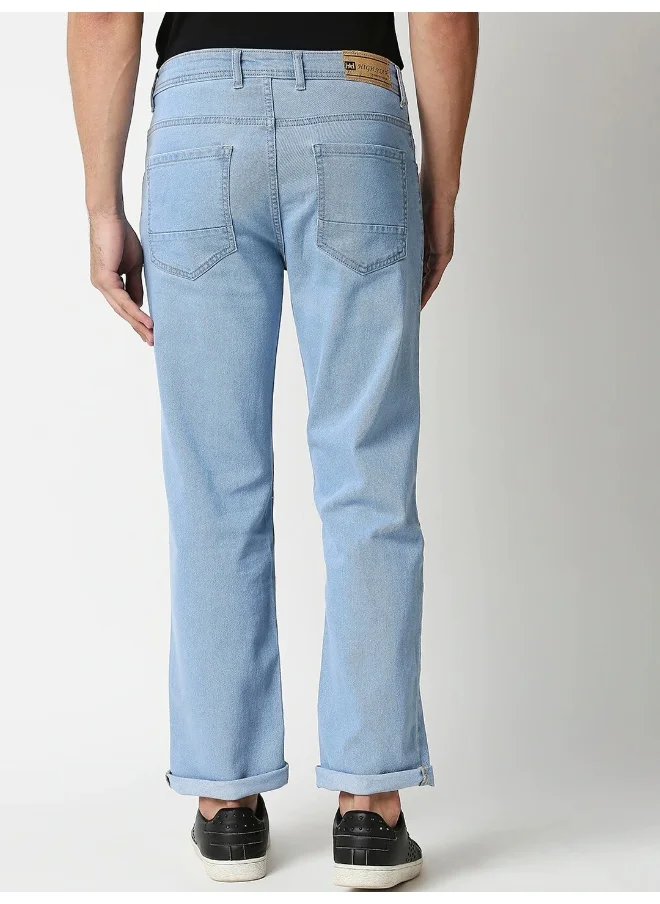 HIGH STAR Men Blue Relaxed Fit Light Fade Jeans