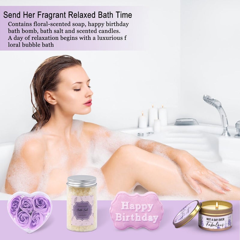 Ithmahco Birthday Gifts for Women Friendship Unique, Happy Birthday Gifts Basket for Women Mom Sister Best Friend Her Wife Girlfriend Daughter Aunt Coworker Boss, Bath Sets Spa Gift Baskets - Image 5