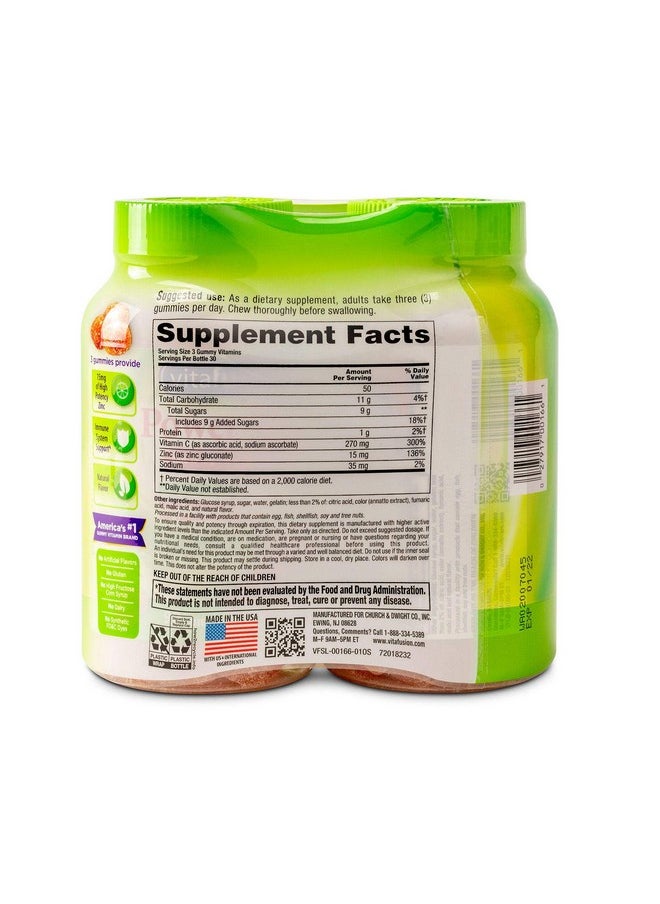 Vitafusion Power Zinc Gummy Vitamin 2 Bottle (180 Ct Totally.)  - Image 3