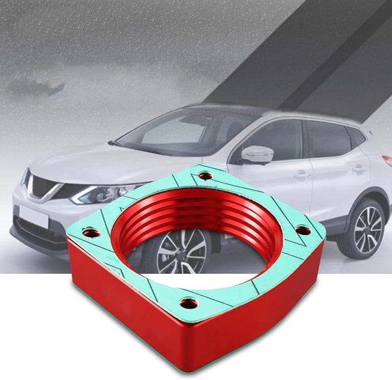 Red CNC Modified Throttle Body Spacer Kit For Nissan Altima Maxima 350Z Engine - Image 5