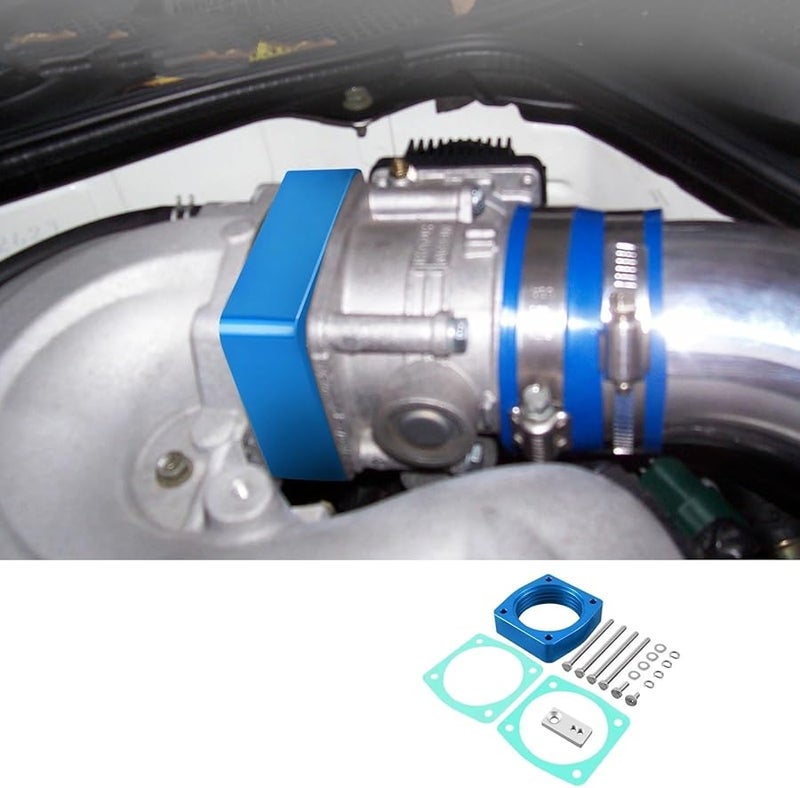 Red CNC Modified Throttle Body Spacer Kit For Nissan Altima Maxima 350Z Engine - Image 4