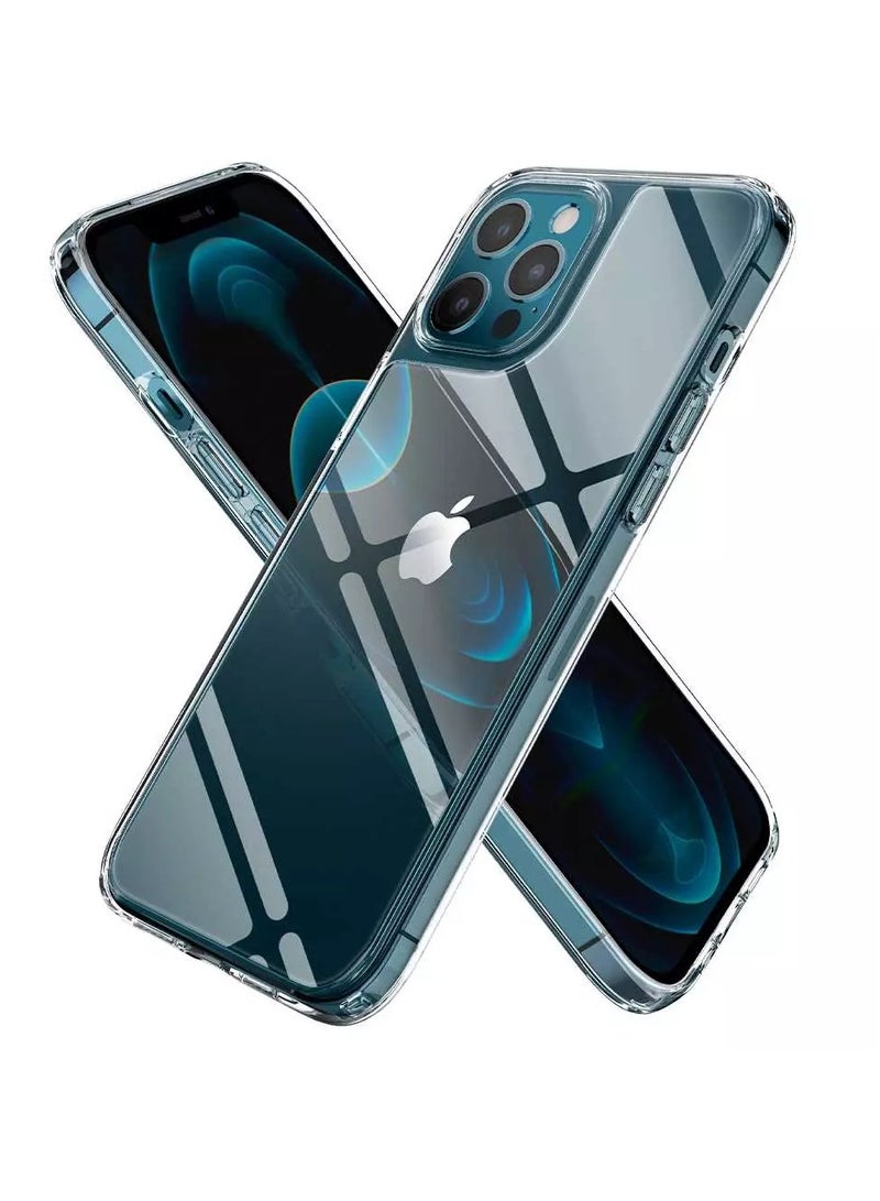 Digi Core حافظة لهاتف آيفون 12 برو ماكس شفافة كريستالية لهاتف آيفون 12 برو ماكس مقاس 6.7 بوصة مضادة للأصفر وحماية من السقوط العسكري ومضادة للصدمات لهاتف آيفون 12 برو ماكس - Image 1