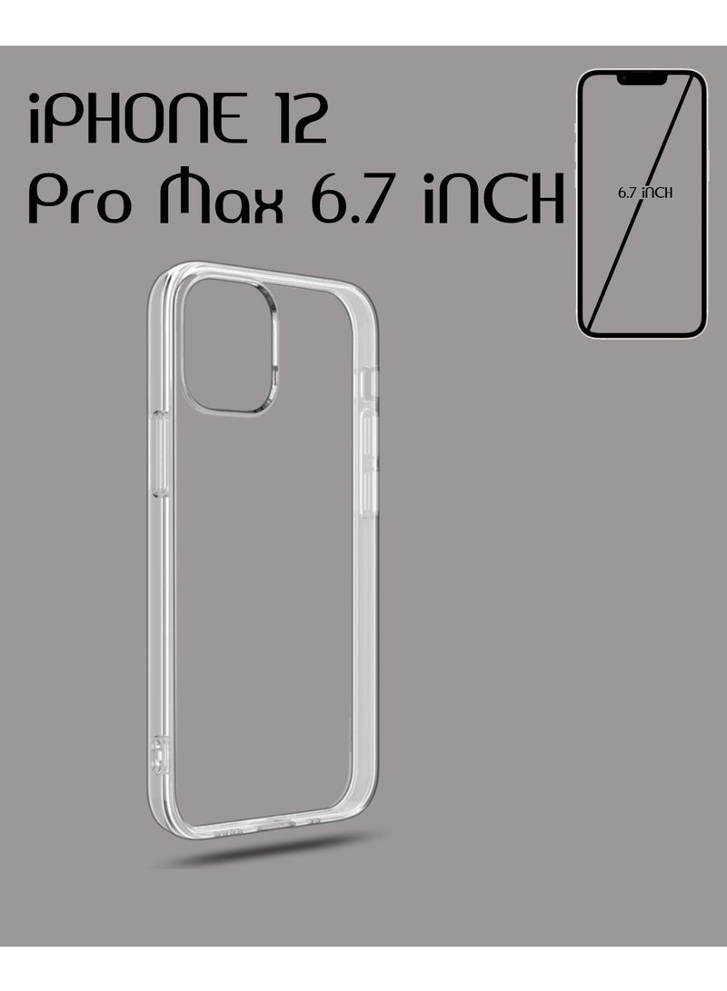 Digi Core حافظة لهاتف آيفون 12 برو ماكس شفافة كريستالية لهاتف آيفون 12 برو ماكس مقاس 6.7 بوصة مضادة للأصفر وحماية من السقوط العسكري ومضادة للصدمات لهاتف آيفون 12 برو ماكس - Image 3