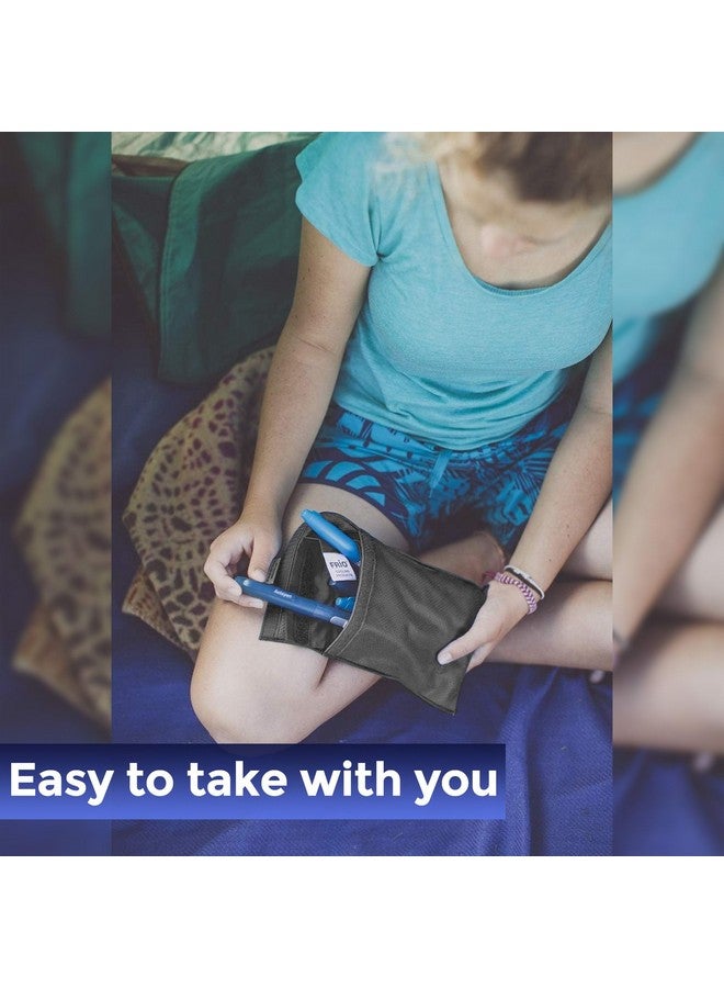 FRIO ® كبير: محفظة سفر لتبريد الأنسولين (أسود) لمرضى السكري مصنوعة في المملكة المتحدة - لا حاجة لحقائب الثلج، مرة أخرى! - Image 2