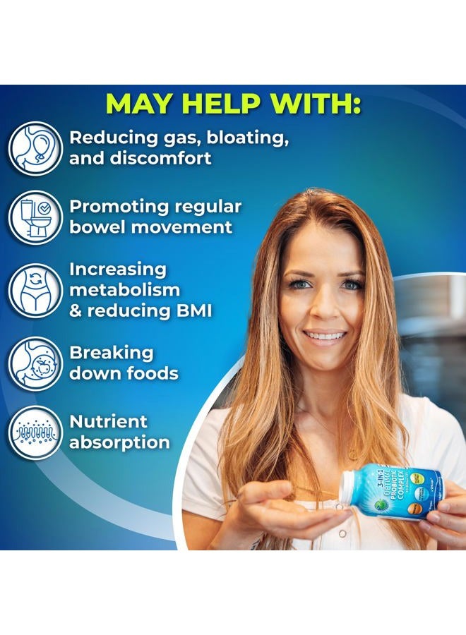 Supplements Studio Probiotic 50 Billion CFU, Prebiotic, Digestive Enzymes, 2 Month Supply, DRcaps for Men and Women Healthy Digestion - Lactobacillus Acidophilus, Shelf Stable, Gluten Dairy Free & Vegetarian Friendly - Image 5