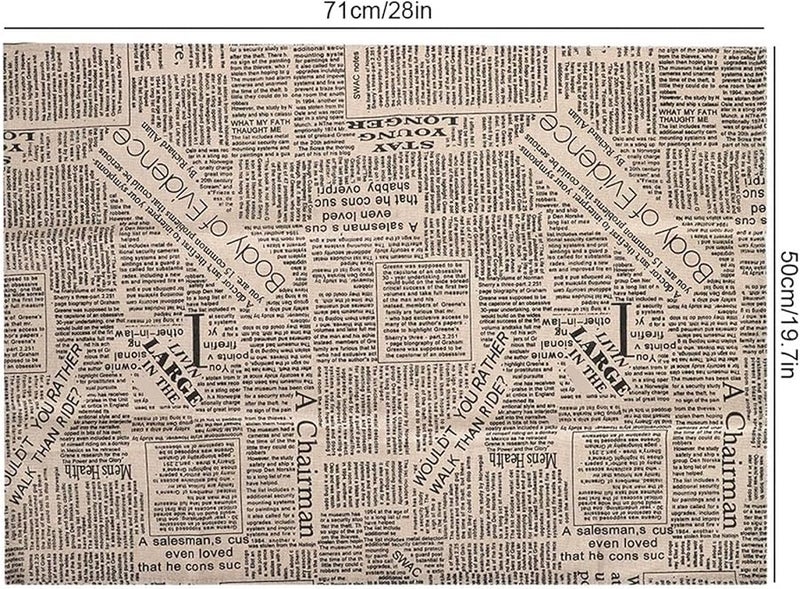 Vintage English Newspaper Print Cotton Linen Tablecloth Napkin for Dining Decoration - Image 5
