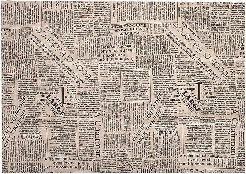 Vintage English Newspaper Print Cotton Linen Tablecloth Napkin for Dining Decoration - Image 2
