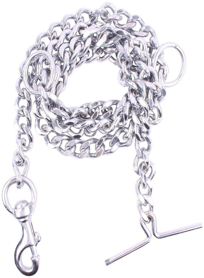 D&C PAWS Dog Belt Combo of 1 inch Nylon Collar with Heavy Dog Chain 63 Inch Lengthy Dog Collar Chain (Large, Golden) - Image 2