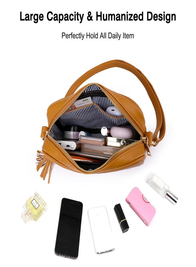 FANDARE Crossbody Bags for Women Ultra-light Shoulder Bag Ladies PU Leather Bucket Bag Handbag Hobos Bags Satchels for Outdoors Workout Travel Shopping Messenger Bag with Two Shoulder Strap Sky Blue - Image 5