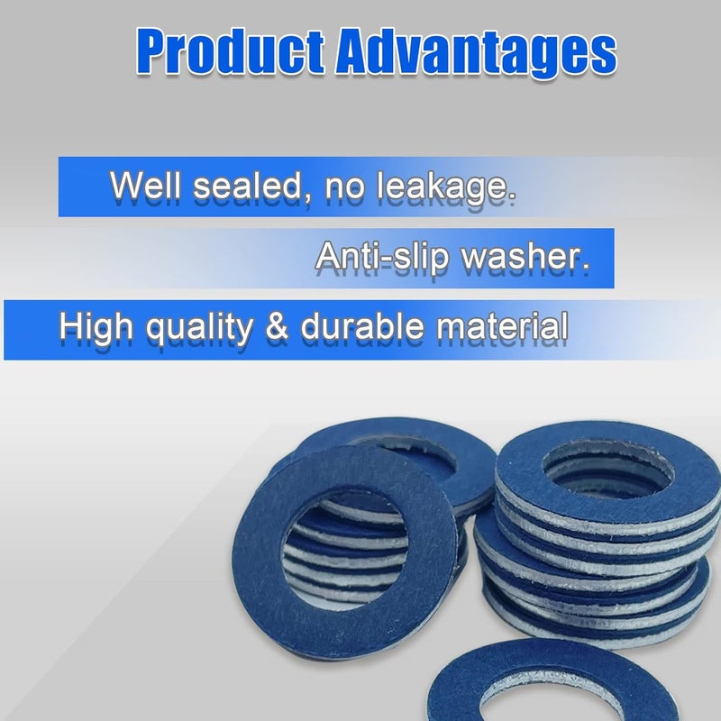 NTNEV 24PCS Oil Drain Plug Gaskets for Toyota - Image 3
