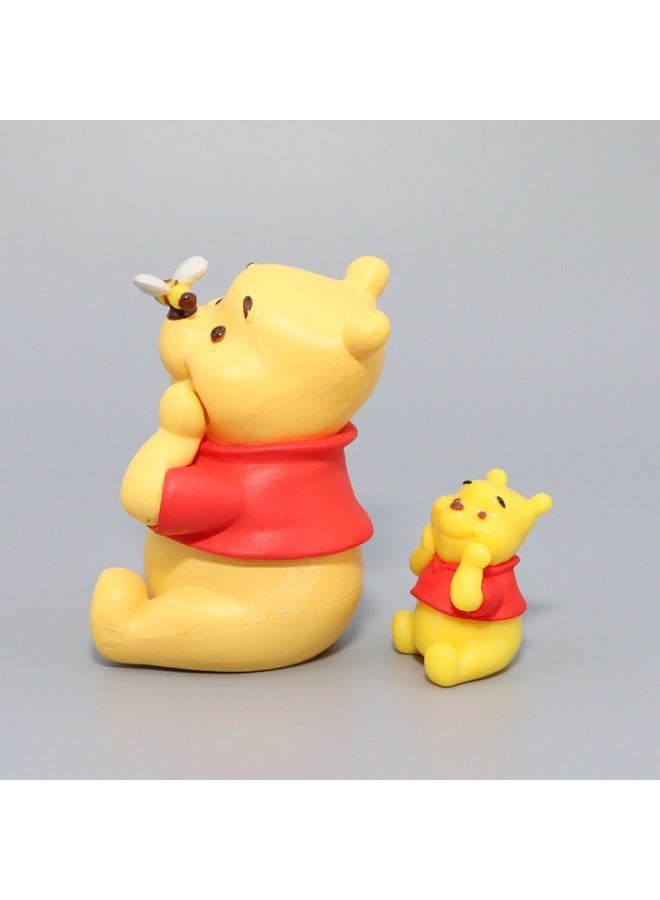 Cute Rabbit Ears Stetney Donald Duck Winnie The Pooh Bear Doll DIY Hand-made Car Desktop Scene Decoration-Color:Rabbit Ears Donald Duck  - Image 5