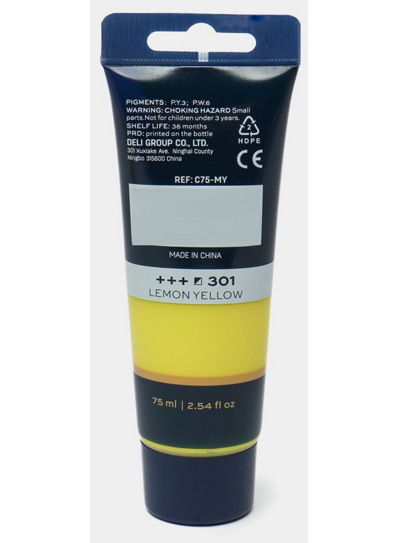 ديلي فينولو، لون أكريليك +++301 أصفر ليموني، تغطية قوية وفوهة محكمة الإغلاق، 75 مل - Image 2