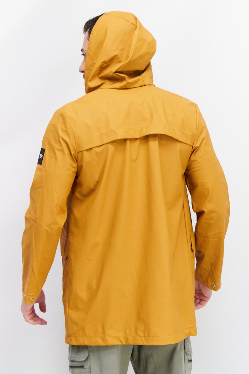 Aigle جاكيت واقي من الرياح بأكمام طويلة وغطاء رأس للرجال، بني - Image 3