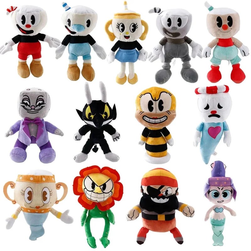 Y&D Hot Selling Unisex Cuphead & Mugman Plush Toy Soft Game Inspired Stuffed Animal Doll PP Cotton Filling Parties Gifts - Image 2