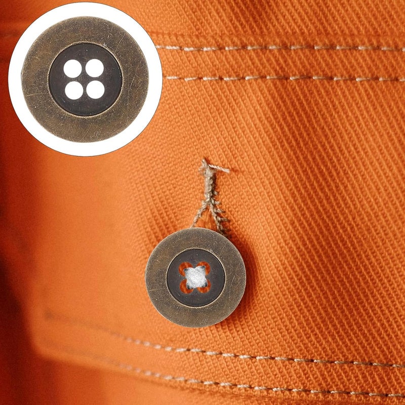 20Pcs 32L (20Mm) Vintage Bronze Metal Four-Hole Buttons for Sewing Accessories, Coat and Jacket DIY Crafts, Wide Rim Decorative Buttons for Overcoats and Clothing - Image 3