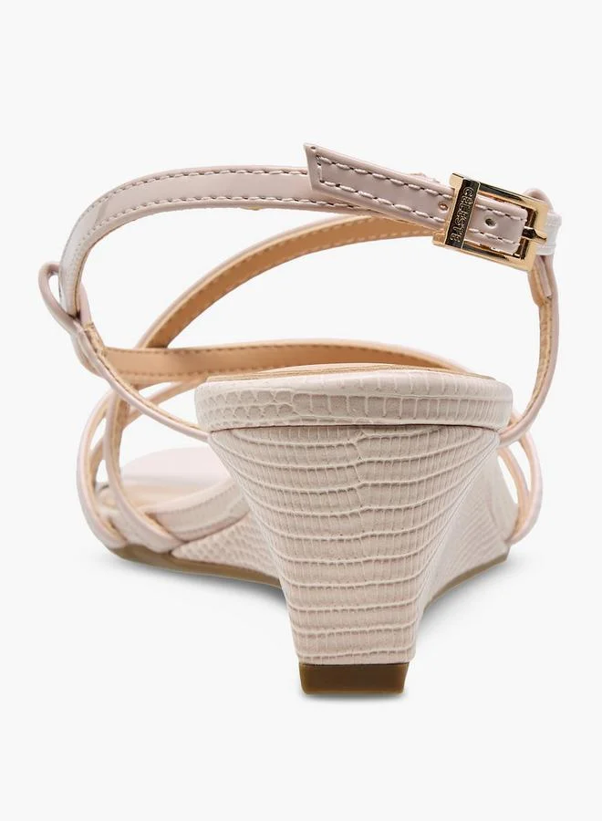 Celeste PINK Women Wedge Heel Ankle Strap Sandals for Women | Best Price UAE