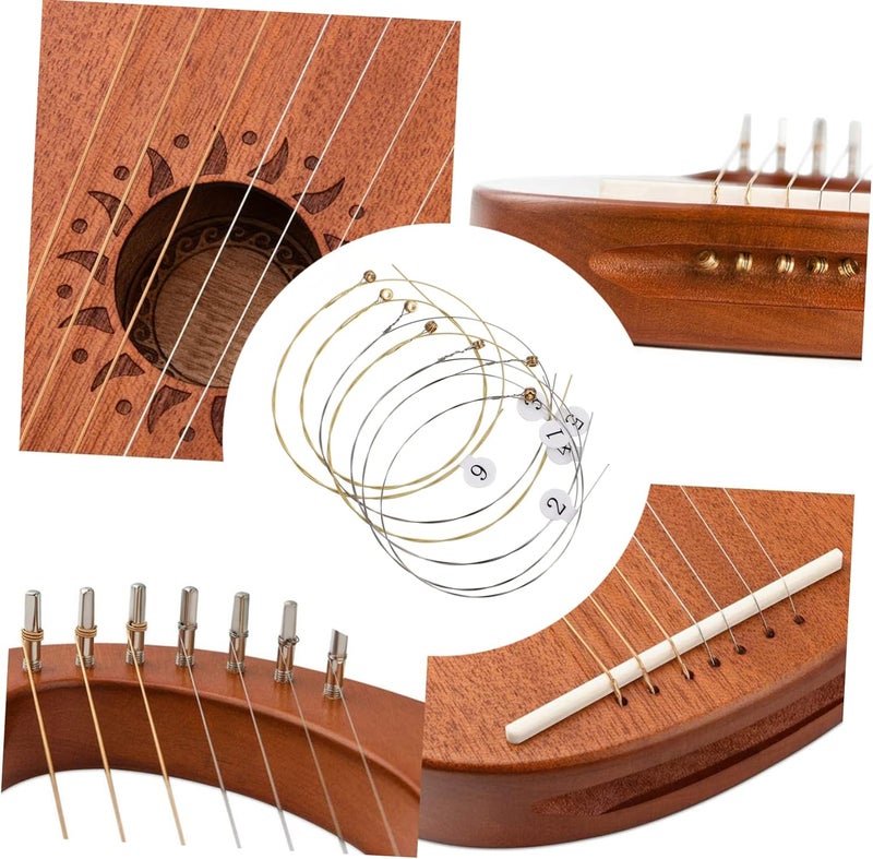 Dispersed regional warehouses Garneck 7 Piece Lyre String Set - High Quality Metal Replacement Strings for Harp - Zither - Dulcimer and Musical Instruments - Ideal for Musicians and Lovers of String Instruments Gulf popular simple design Chemical free Set product combo compatible Economical upgraded quality Global sizing options Dust proof Various size alternatives Gulf standard sizing alternatives Simple upgraded construction KSA local stock Longevity optimized build Multi-price design picks Global trendy simple build Home & professional compatible Freeze crack proof Stain resistant Labor saving Repeated use resistant selected material Detachable clean General purpose design All climate suitability All preference matching build Low dust buildup Easy daily handling design - Image 2