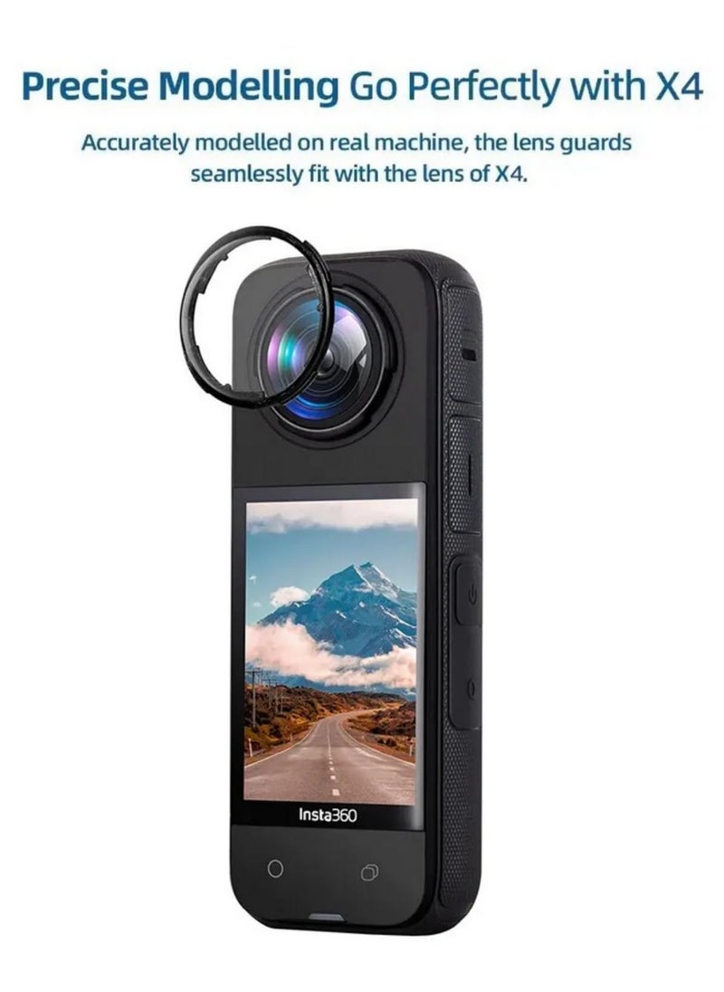 Generic 1PCS Lens Guards for Insta360 X4 Anti-Scratch, Waterproof, and Shockproof Protective Cover for Crystal-Clear 4K Action Camera Footage  - Image 2