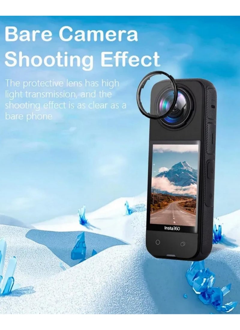 Generic 1PCS Lens Guards for Insta360 X4 Anti-Scratch, Waterproof, and Shockproof Protective Cover for Crystal-Clear 4K Action Camera Footage  - Image 4