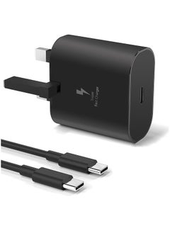 XnYao 45W Super Fast Charger For Samsung Type C Plug with USB C Cable, Wall Charger Plug Adaptor and Cable Compatible With Samsung Galaxy S24 Ultra/S24 Plus/S23 FE/S24/S22/S21 S20,A54 A25 A15 A05S A53 A34 A23 5G,Z Fold 4 5/Z Filp,Tab S7 S8 S9 Black  - Image 1