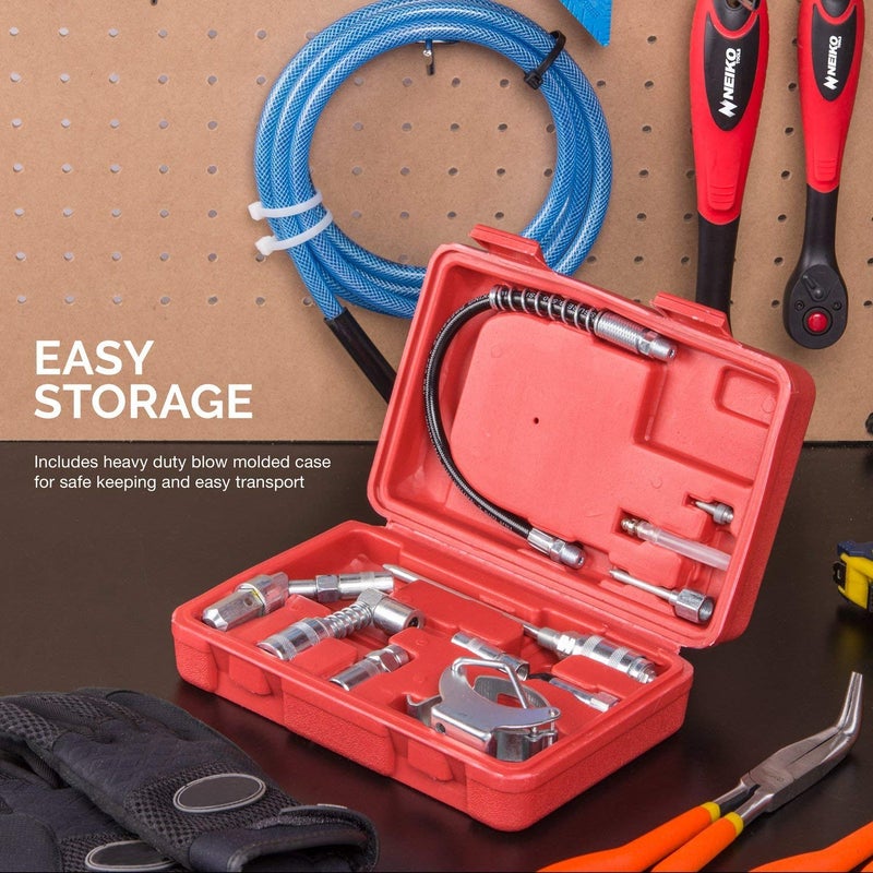 TOOLUXE أداة Tooluxe 61077L مسدس شحم متعدد الوظائف ومجموعة ملحقات التشحيم - Image 5