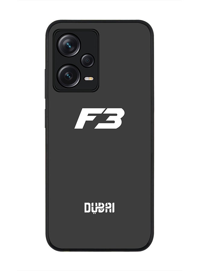 Stylizedd Rugged Black edge case for Redmi Note 12 Pro 5G Slim fit Soft Case Flexible Rubber Edges Anti Drop TPU Gel Thin Cover - Faz3 Dubai Grey - Image 1