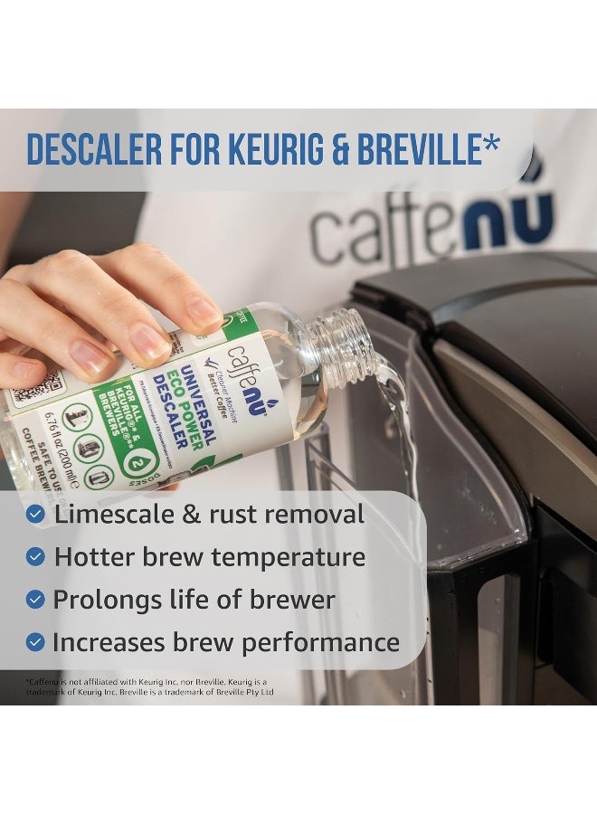 Caffenu Descaling Solution for Keurig Machines (2 bottles - 4 Uses). Universal Descaler Compatible with Keurig, Breville, Nespresso  All Other Espresso Machines. Removes Limescale  - Image 3