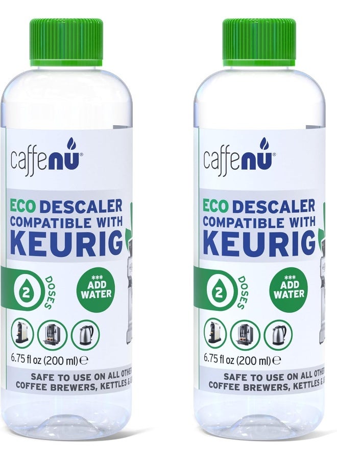 Caffenu Descaling Solution for Keurig Machines (2 bottles - 4 Uses). Universal Descaler Compatible with Keurig, Breville, Nespresso  All Other Espresso Machines. Removes Limescale  - Image 4