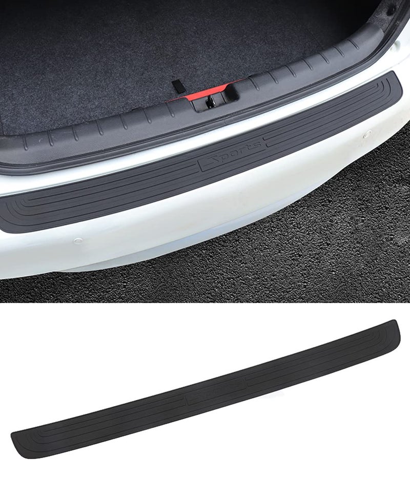 Pincuttee Rear Bumper Protector Guard for CarBlack Rubber ScratchResistant Trunk Door Entry GuardsAccessories Trim Cover354X287 for Most of CarSUV1 PackBlack Sport