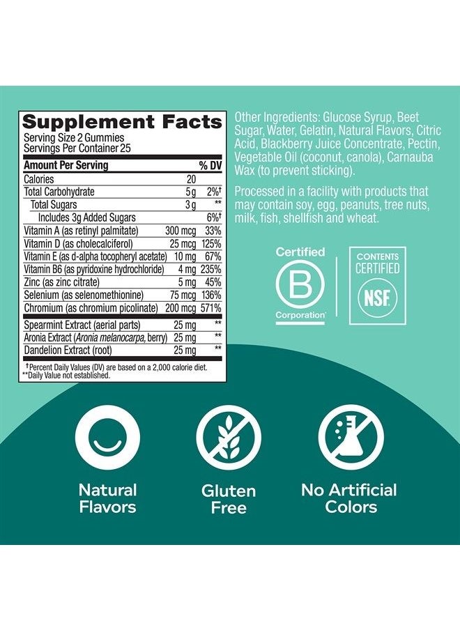 Flawless Complexion Gummy, Clear and Healthy Skin Support, Vitamins E, A, Zinc, Chewable Supplement, Berry - 50 Count (Pack of 1)