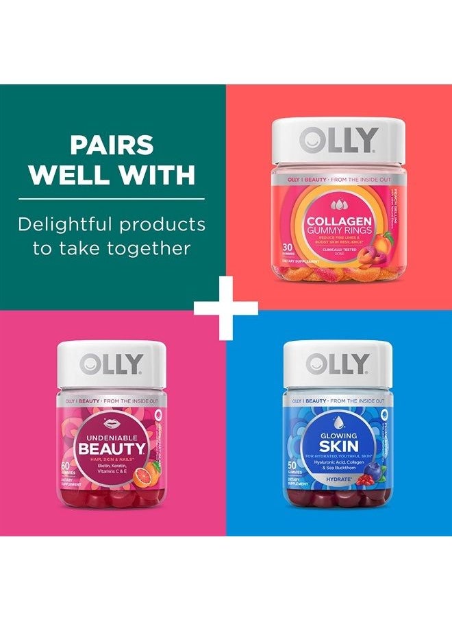 Flawless Complexion Gummy, Clear and Healthy Skin Support, Vitamins E, A, Zinc, Chewable Supplement, Berry - 50 Count (Pack of 1)