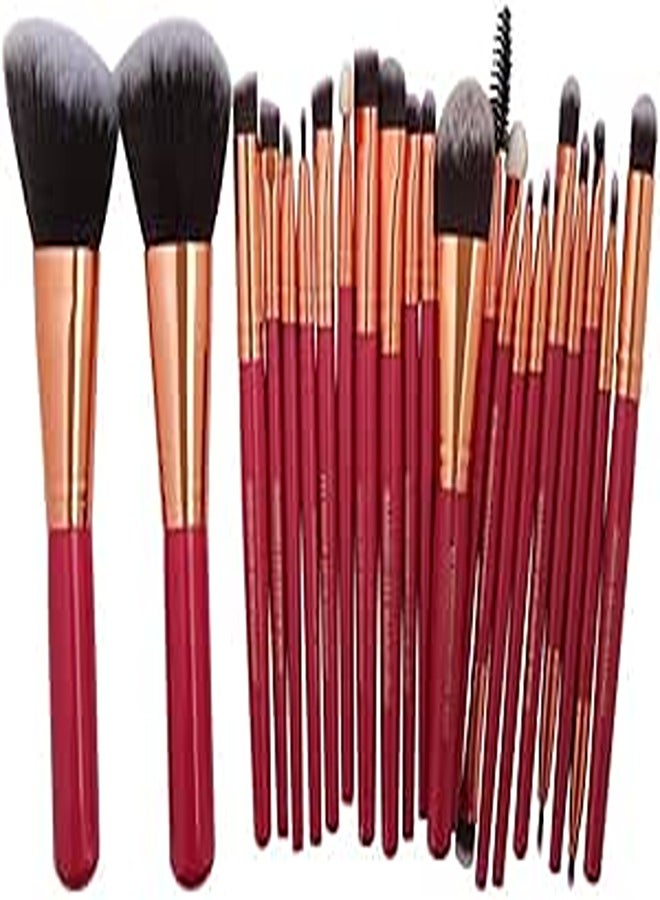 22 Pcs Makeup Brush Set Versatile Multi Colors Professional Makeup Brushes Red