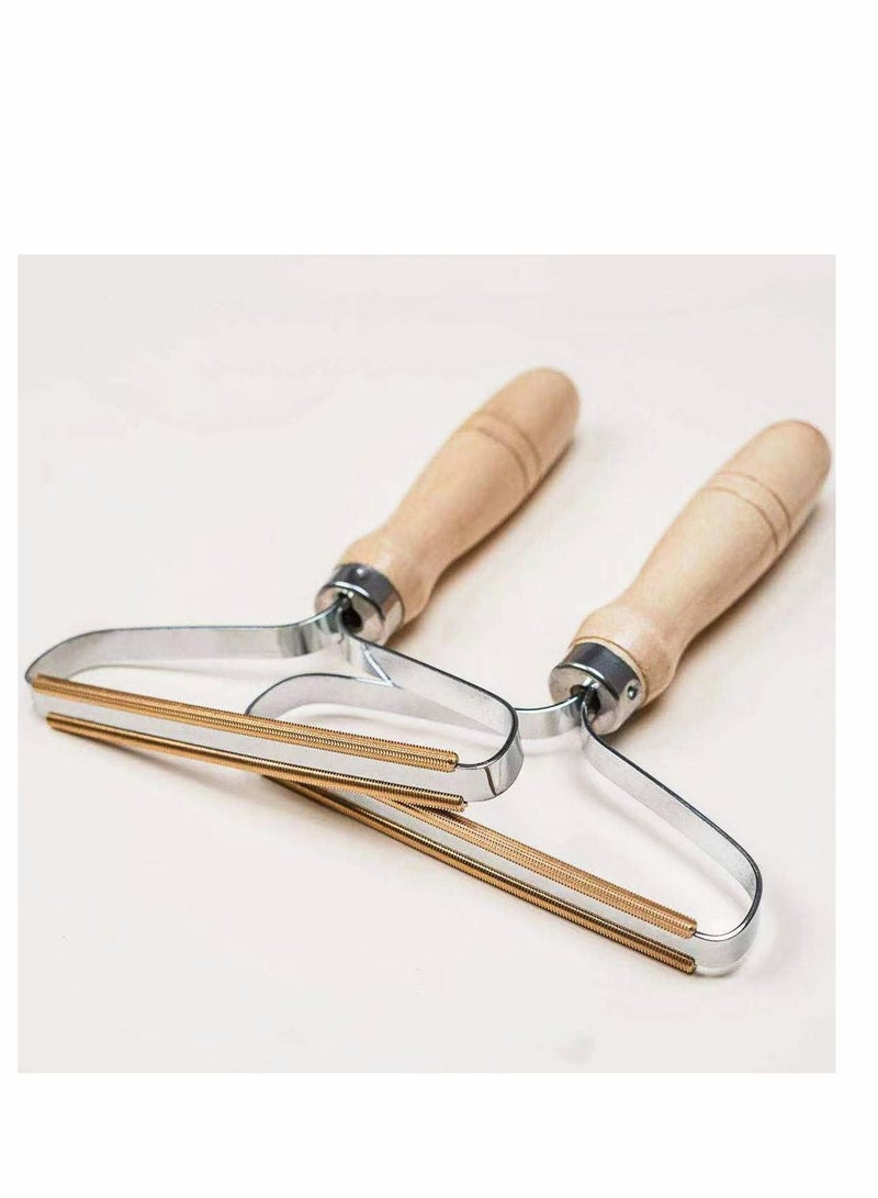 XiuWoo Portable Lint Remover, Clothes Fuzz Shaver - Reusable Double Sided Remover Travel Brush for Removing Pet Hair Dust in and Furniture (2 Pack) - Image 1