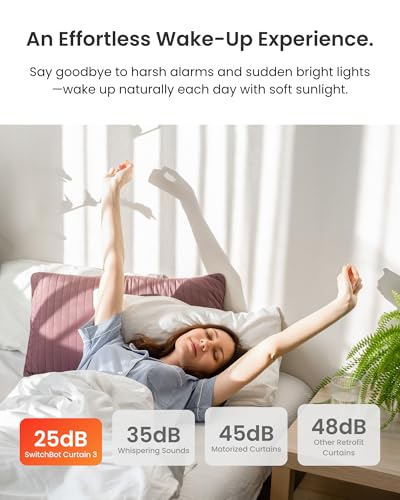 SwitchBot Smart Automatic Curtain Opener with Solar Panel - Bluetooth Remote Control with App/Timer, High-Performance Motor,Add Hub to Compatible with Alexa, Google Home, HomeKit - Image 4
