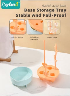 Bybeo 4 in 1 Silicone Baby Bottle Cleaning Brush Set with Stand, 360° Rotating Water Bottles Cleaner, Cup Gap Clean Brushes  - Image 5