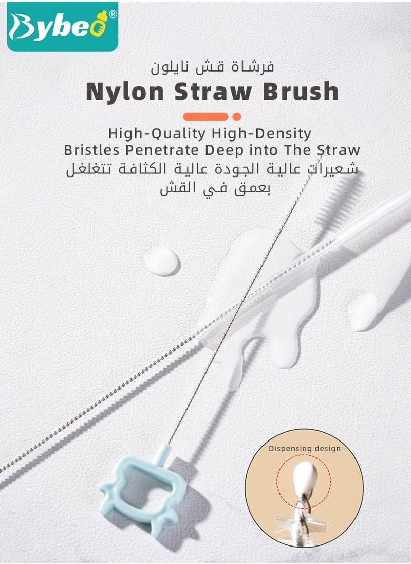 Bybeo - 4 in 1 Silicone Baby Bottle Cleaning Brush Set with Stand, 360° Rotating Water Bottles Cleaner, Cup Gap Clean Brushes - Image 1