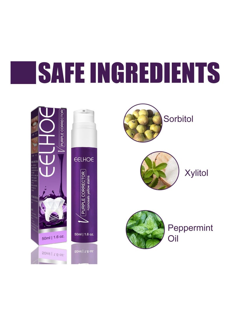 EELHOE Color Corrector Toothpaste and Color Corrector Toothpaste for Teeth Whitening - 50 ml - Image 5