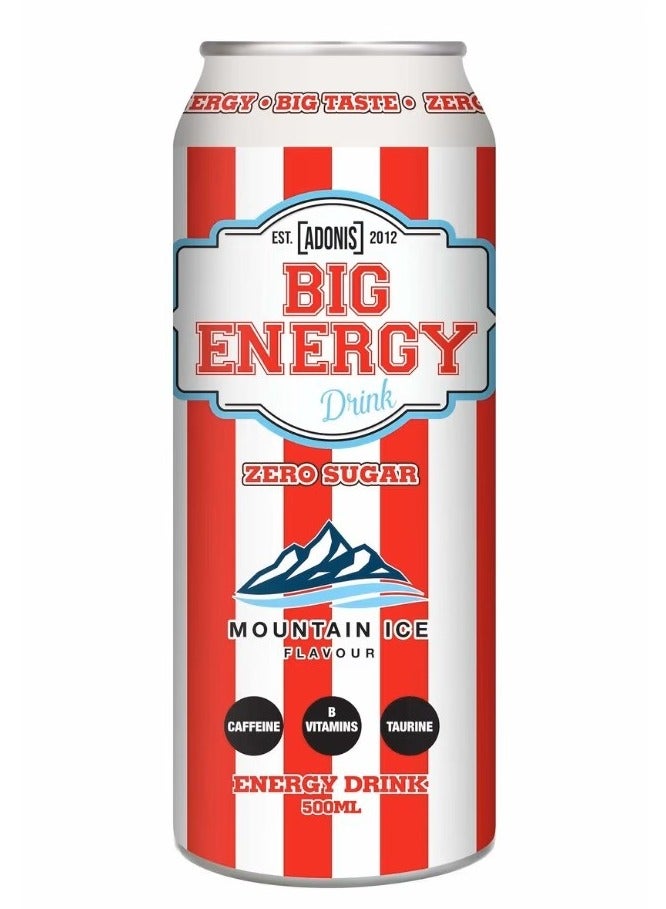 آدونیس مكمل غذائي بيج بري ورك آوت، ماونتن آيس، 500 مل، مستويات طاقة متزايدة