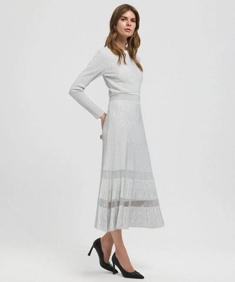 Ipekyol Ribbed Lurex Knit Dress