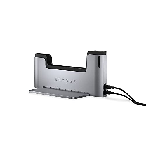 Brydge Space-Saving Laptop Stand | Vertical Docking Station Compatible with 15-inch MacBook Pro (2016-2019), 2 x Thunderbolt™ 3 Ports with 40 Gbps Data throughput (x 2) - Image 3