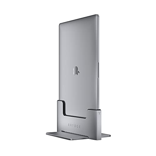 Brydge Space-Saving Laptop Stand | Vertical Docking Station Compatible with 15-inch MacBook Pro (2016-2019), 2 x Thunderbolt™ 3 Ports with 40 Gbps Data throughput (x 2) - Image 5