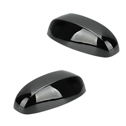 AtticZone Side Mirror Caps Covers Compatible with GMC Sierra Yukon, Chevrolet Silverado Suburban 1500 2500 3500 HD Avalanche Tahoe 2007-2013, Horn-style, Glossy Black - Image 2