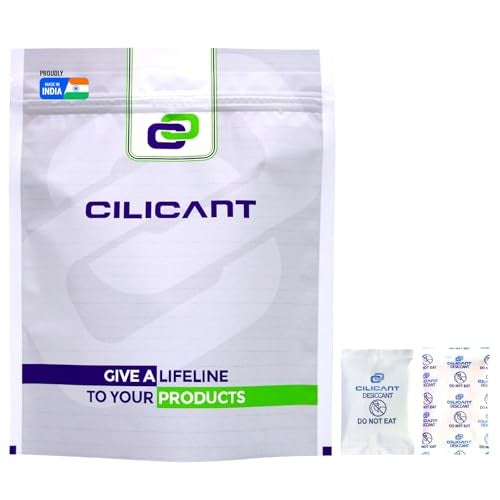 CILICAnt 5gm 50 pcs Silica Gel Moisture Absorber Desiccant, Mix of White & Orange Sachets | Prevents Moisture Damage of Shoes, Jewelry, Leather & Camera Bags, Kitchen Cabinets or Electronics - Image 1