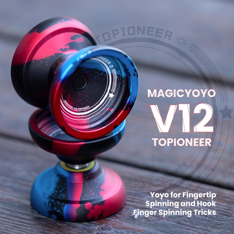 MAGICYOYO Jojo V12 Finger Spin Yoyo Responsive Yoyo for Kids 8 Years or Older, Professional Jo Yo with Dual Purpose for Beginners and Advanced, Trick Jojo with 12 Yo Yo Strings, Yo-Yo Accessory Set - Image 2