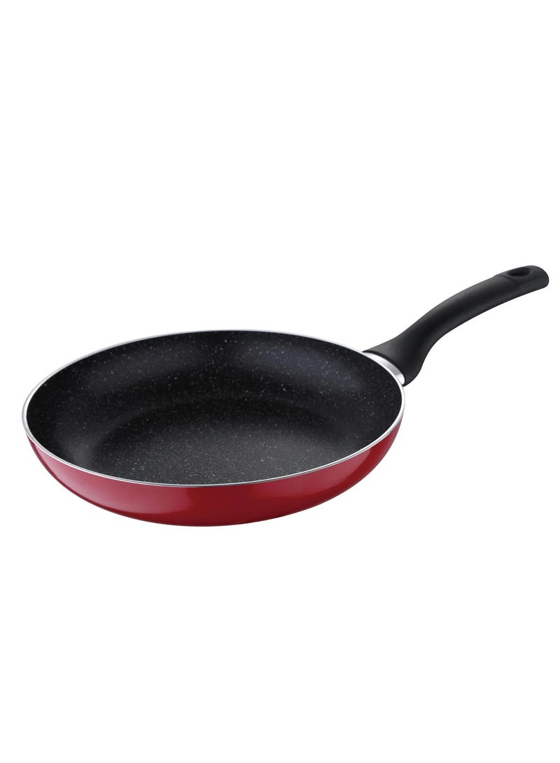 2-Piece Casserole With Lid And Frypan Set Red 5 Liters