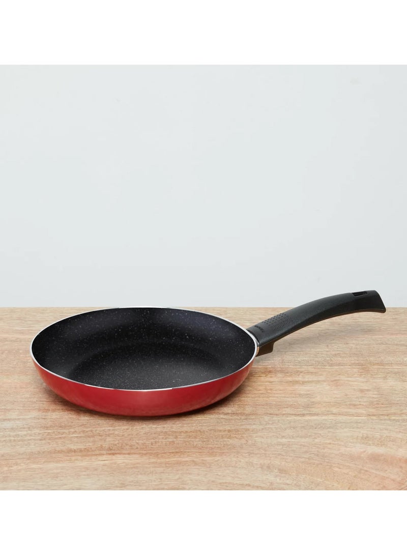 2-Piece Casserole With Lid And Frypan Set Red 5 Liters